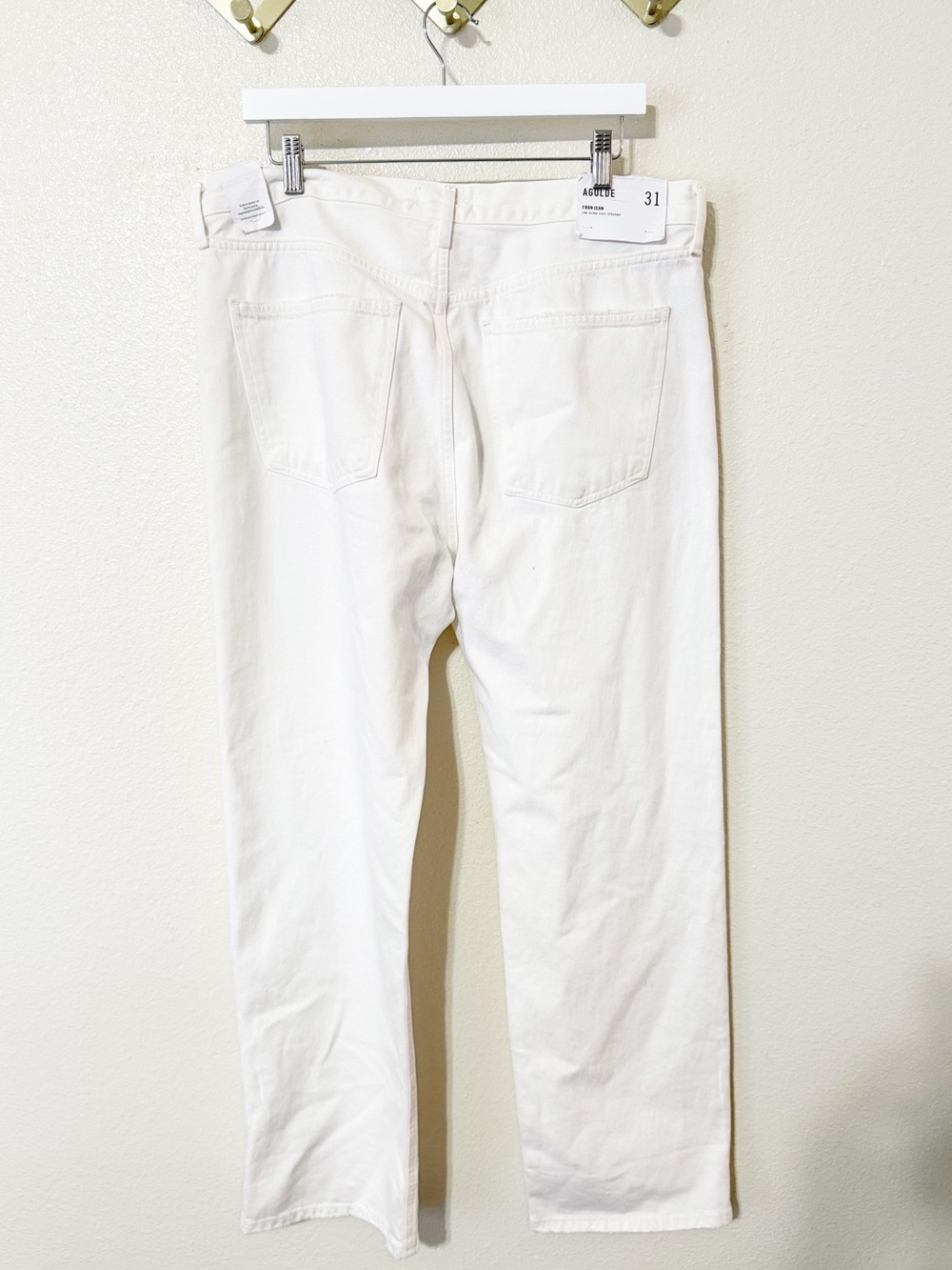 Agolde Fran Low Slung Easy Straight
Jeans in Milkshake Off White Button Fly NEW - Picture 7 of 16